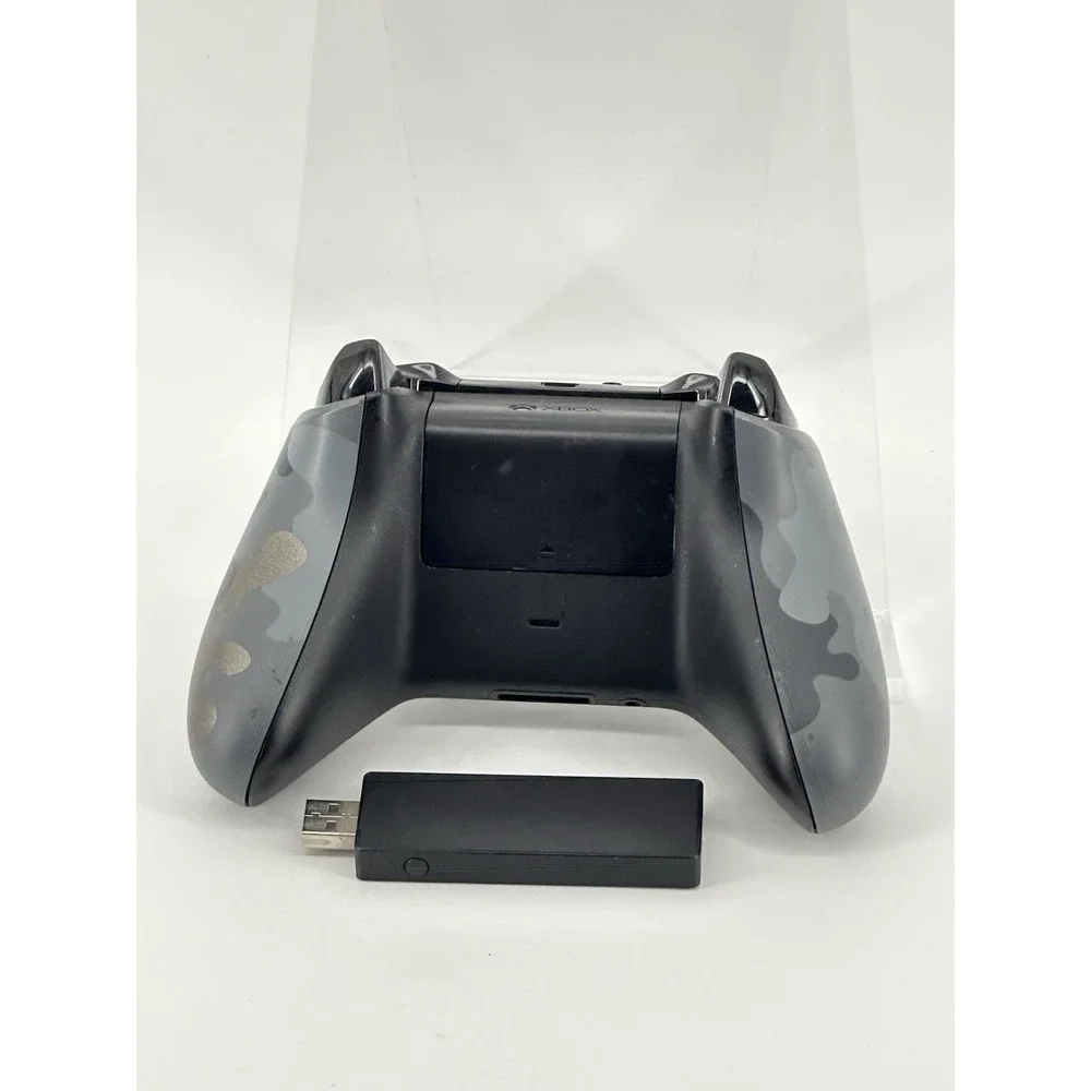 Microsoft Xbox One Wireless Controller Black Gray Camo + USB Adapter Xbox/PC